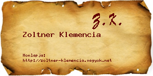 Zoltner Klemencia névjegykártya